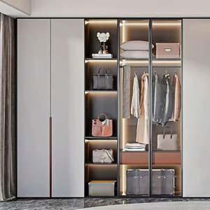 Muebles de Dormitorio, Armario de Almacenamiento, Armario de Madera Personalizado con Puerta Corredera de Vidrio - Product Image 4