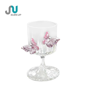 Copa de <span class=keywords><strong>Vino</strong></span> con Base, Estilo Nórdico, Adornada con Mariposas Coloridas, para Uso Doméstico - Product Image 2