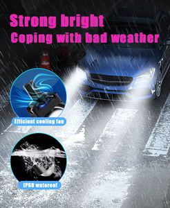 Lentille de projecteur X-7SEVEN haute puissance 3 pouces universelle basse 48W haute 58W lentille de phare bi-LED pour voiture 12V 6500K pour universel - Product Image 6