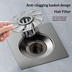 Filtre anti-odeur universel en acier inoxydable pour drain de sol, toilettes et tuyaux <span class=keywords><strong>d</strong></span>'égout de salle de bain - Product Image 4