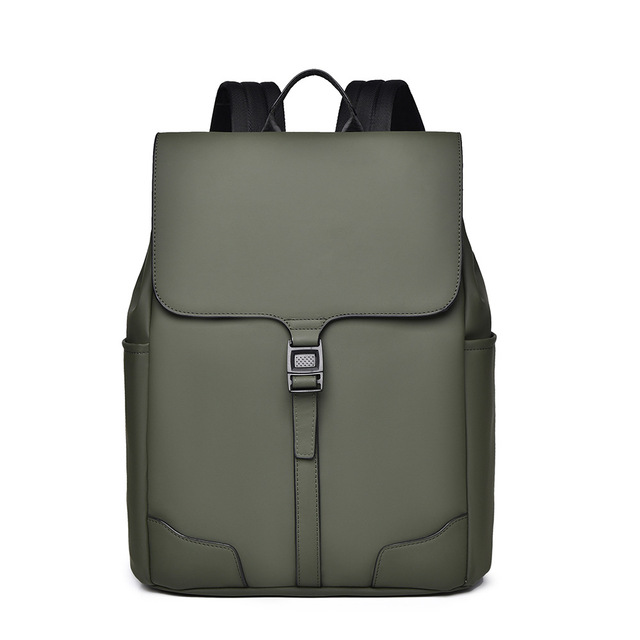 Mens Business Executive Backpack Waterproof Black Leather Back Pack Stylish Laptop Backpack for College Designer Casual Backpack