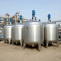 Cuve de mélange industrielle en acier inoxydable avec homogénéisateur et chemise chauffante pour usage chimique liquide