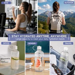 Custom 700ml 1000ml Plastic Gym Water Bottle with Narrow Mouth Lid BPA-Free <b>Reusable</b> Sports Water Bottle Drinkware - Product Image 2