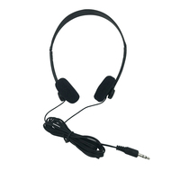 Headphone Berkabel Ringan, Headset Stereo 3.5Mm Murah dengan Kontrol Volume untuk Headphone Sekali Pakai Rumah Sakit Hiburan