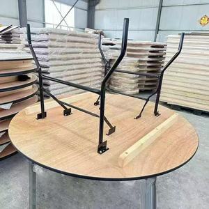Mesa plegable redonda moderna de 6 pies <span class=keywords><strong>para</strong></span> banquetes de hotel y bodas muebles de madera <span class=keywords><strong>para</strong></span> restaurante de uso comercial <span class=keywords><strong>para</strong></span> 10 plazas - Product Image 3