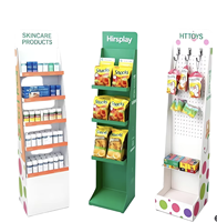 Support d'affichage au sol en PVC personnalisé, hauteur réglable, 2 étagères, pour café en grains, chocolat, vente au détail, logo personnalisé