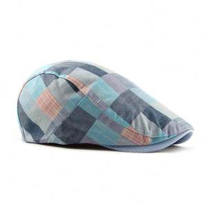 Vente en gros de chapeaux béret unisexe pour hommes Cabbie casquette de gavroche à carreaux chapeaux de lierre bérets pour hommes - Product Image 5