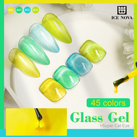 ICE NOVA Super Cat Eye Gel Polonais Caméléon 3d Super Magnétique Couleur Cat Eye Effect Shift Hema/Tpo Free Nail Glitter Pigment Diy