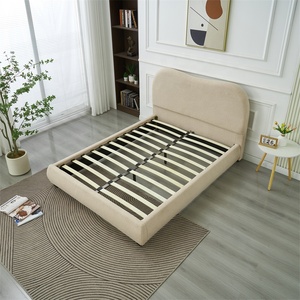 Letto <span class=keywords><strong>matrimoniale</strong></span> king size moderno di lusso bianco con contenitore imbottito, letto singolo imbottito morbido per camera da letto - Product Image 2