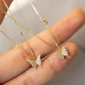 Collar con Colgante de Mariposa para Mujer, Estilo Pavé Brillante, Joyería de Moda para Uso Diario, Regalo - Product Image 6