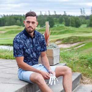 Polos de golf Master à manches courtes et évacuation de l'humidité pour hommes, coupe ajustée, tissu en jersey imprimé avec logo personnalisé - Product Image 5