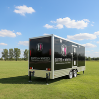 Remorque WC et Douche Mobile Portable VIP à 3 Cabines pour Extérieur, Camping et Lavage de Véhicules