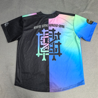 Jersey Baseball Dua Warna Custom Full Sublimasi dengan Tackle Twill, Pakaian Olahraga Tim, Jersey Latihan Remaja yang Bernapas