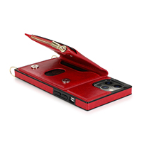 Couverture de portefeuille de lanière pour Samsung porte-carte en cuir réglable détachable pour Samsung Note 20 U étui de téléphone portefeuille à bandoulière