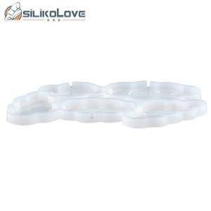 6-cavity multi-size cloud-shaped <b>silicone</b> resin jewelry making tool DIY lollipop mold - Product Image 5
