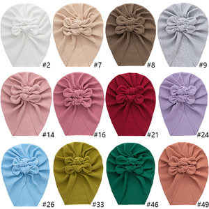 <span class=keywords><strong>Cappellino</strong></span> Turbante Morbido Elastico a Costine Personalizzato per Neonati, con Grande Doppio Fiocco, Berretto per Neonato, Copricapo Solido per Bambini, Cappello da Ospedale per Neonato - Product Image 2