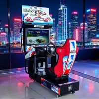 Machine de jeu d'arcade de course à monnayeur avec écran LCD HD 32 pouces, personnalisable, prise universelle, simulateur de course d'intérieur pour divertissement familial