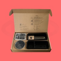 Caja de Picnic Desechable con Ventana, Caja Bento para Frutas, Lonchera, Paquete para Salidas de Primavera, Campamento, Aire Libre, Sushi, Comida, Papel Marrón, Barbacoa