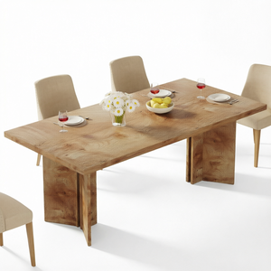 Mesa de Comedor Moderna de MDF/Madera de 63 Pulgadas para 4-6 Personas, Rectangular, con Tablero Grande - Product Image 1