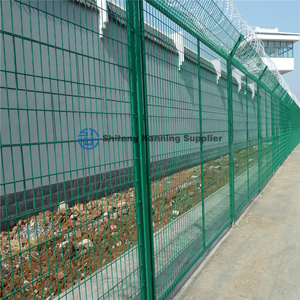Hàng rào kim loại ngoài trời hàn dây lưới PVC hàng rào Bảng điều khiển dây mạ kẽm đôi dây lưới hàng rào dây thép gai chống LEO - Product Image 2