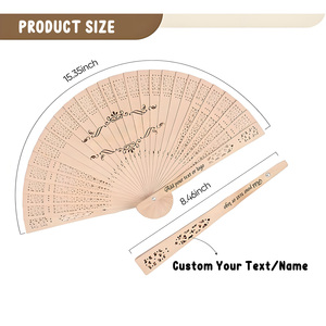 Éventails en bambou traditionnels espagnols personnalisés pour événements de mariage, cadeaux pour invités, éventails de luxe personnalisés, design <span class=keywords><strong>batik</strong></span>, promotion - Product Image 5