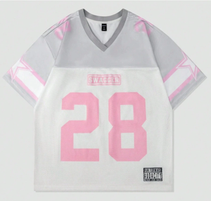 สำหรับผู้ชาย # 18 # เสื้อฟุตบอลอเมริกันสไตล์ 14 แบบ คุณภาพสูง ปักชื่อและหมายเลขได้ตามต้องการ เสื้อฟุตบอลแขนสั้นสำหรับผู้ใหญ่ทุกเพศทุกวัย ไซส์ใหญ่ - Product Image 3