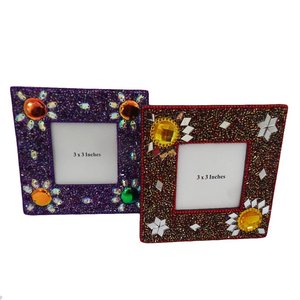 ชุดกรอบรูปโบราณตกแต่งด้วยลูกปัดทำมือ 2 ชิ้น ทำจากไม้ Lac และ MDF ดีไซน์เฉพาะตัว ปรับแต่งได้ เหมาะสำหรับตกแต่งบ้านหรือสำนักงาน - Product Image 2