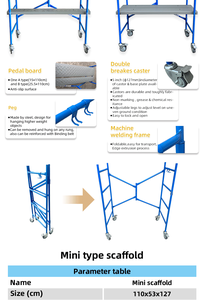 Mini échafaudage en fer portable et durable pour le bricolage et l'utilisation à domicile Construction robuste avec un design moderne pour les hôtels - Product Image 3