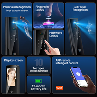 Cerradura Inteligente Multifuncional Digital L4 con Pantalla Integrada, Cámara 3D, Desbloqueo por Huella Dactilar, Control por Wi-Fi/Aplicación a través de la Aplicación Tuya para Madera