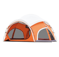 Tente de camping familiale OEM pour 4 personnes, double couche, imperméable, avec fenêtres ventilées, conception à montage rapide pour le camping ou la randonnée