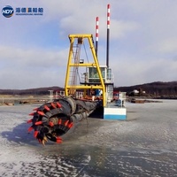 10-дюймовый недорогой земснаряд с режущим насосом для дноуглубительных работ, малый, средний, большой, для добычи песка и ила, для речных дноуглубительных работ
