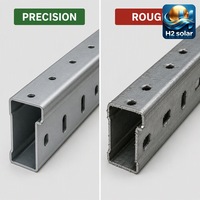 Sistema de Montaje para Paneles Solares H2 Solar Precision, Acero Galvanizado, Formado con Precisión, Calidad ISO 9001