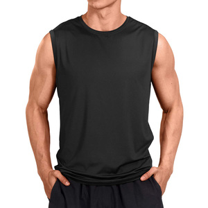 Không Tay Tập Thể Dục Thể Thao Phòng Tập Thể Dục 100 <span class=keywords><strong>Polyester</strong></span> Bán Buôn T Áo Sơ Mi Cho Nam Giới Phong Cách T Áo Sơ Mi Trong Số Lượng Lớn Đồng Bằng - Product Image 3