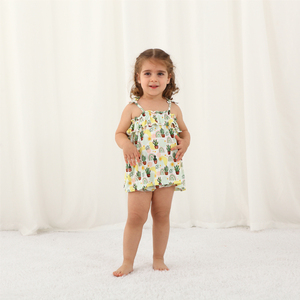 ชุดบอดี้สูทเด็กทารก OEM ODM ชุดนอนเด็ก ชุดเดรสสายเดี่ยว ผ้าไผ่นุ่ม พิมพ์ลายเต็มตัว ชุดจั๊มสูทเด็ก เสื้อผ้าเด็กขายส่ง - Product Image 2