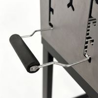 Grill à charbon de bois rotatif manuel pour poulet entier, grand format, avec support stable en forme de H pour les grandes fêtes en plein air