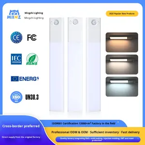 Tira de luz LED con Sensor de <span class=keywords><strong>cuerpo</strong></span> <span class=keywords><strong>humano</strong></span> automático inteligente, tira larga magnética recargable para armarios de luz, electrodomésticos de vino - Product Image 5