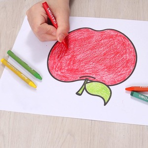 Coffret de crayons de cire Foska pour enfants, 24 couleurs vives, non toxiques et sûrs, pour le dessin, les fournitures artistiques, les activités créatives des enfants et des élèves. - Product Image 5