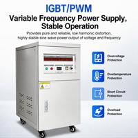 Alimentation électrique à fréquence variable, transformateur régulateur de tension et de fréquence programmable, régulateur de tension AC réglable