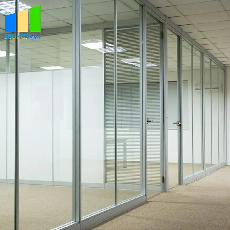 Aluminium Frame Temered Glass Partitions Wall for Conference Rooms