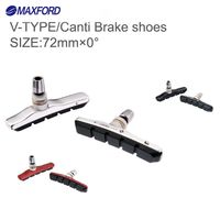 MAXFORD Plaquettes de frein silencieuses durables pour vélo 72mm Plaquettes de support de frein en V Blocs de chaussures Coussin en caoutchouc pour des performances durables