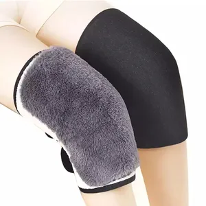 Jambières épaisses et douces Chaussettes Genouillère Réchauffante Laine Thermique Hiver Genouillère