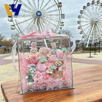 Boîte cadeau en acrylique transparente personnalisée, emballage de luxe élégant pour cadeaux d'affaires/de vacances, OEM/ODM, fournitures de supermarché en acrylique