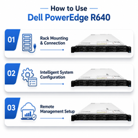 Servidor Dell PowerEdge R640 1U en Oferta, Xeon Gold 6248 6230, Doble Socket, Alto Rendimiento, Servidor Host para Virtualización