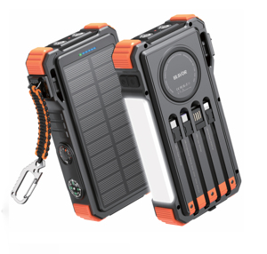 Nouvelle Arrivée 2026 - Meilleure Vente : Batterie Externe Portable 20000mAh Étanche à Charge Solaire pour <span class=keywords><strong>Camping</strong></span>, 2-en-1, <span class=keywords><strong>Chargeur</strong></span> Sans Fil 40W, 3 Sorties - Product Image 5