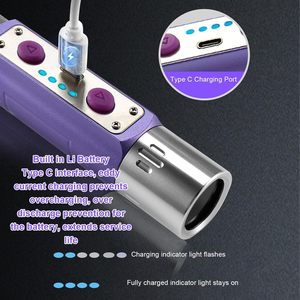 ไฟฉาย LED UV คลื่นสั้น 254nm 365nm 395nm แบบชาร์จได้ พกพาสะดวก มาตรฐาน IP44 สำหรับตรวจสอบธนบัตรและตรวจจับสารเรืองแสงในสัตว์เลี้ยง - Product Image 2