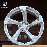 Jantes en alliage forgées sur mesure DJJ, finition argent brossé concave, 17, 18, 19, 20, 21, 22 pouces, 5x112 pour Audi B9 RS4 C8 RS7 8Y RS3 A4 A5 A6