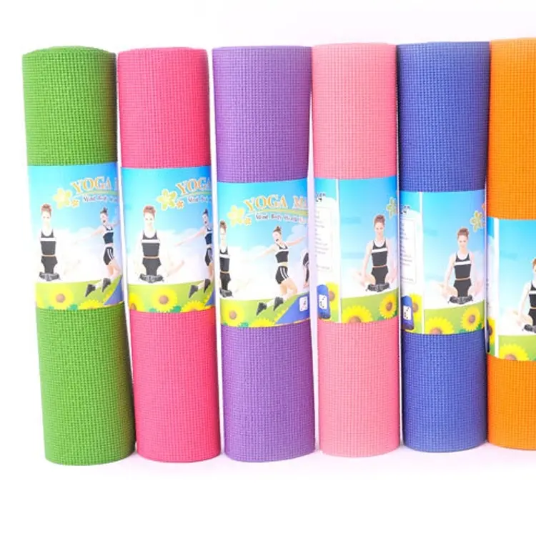 Colchonetas de Yoga de PVC para mujeres y hombres, colchoneta de entrenamiento para yoga, pilates y ejercicios de suelo