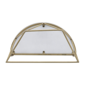 Mensola da Parete Geometrica con Struttura in Metallo e Piano in Legno, Organizzatore Decorativo Sospeso per Soggiorno e Arredamento Casa - Product Image 6