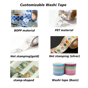 <span class=keywords><strong>Cinta</strong></span> <span class=keywords><strong>Adhesiva</strong></span> <span class=keywords><strong>Decorativa</strong></span> Washi Personalizada con Diseño de Dibujos Animados, Fácil de Rasgar, Adhesivo de una Sola Cara, Ecológica, para Decoración de Diarios - Product Image 5