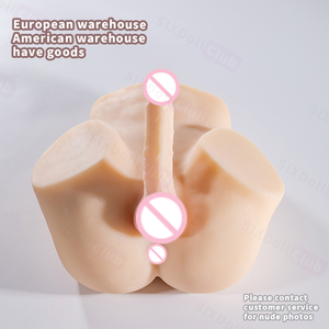 Hochwertiger weicher TPE-<span class=keywords><strong>Dildo</strong></span> Lebensechtes Halbkörper-Hüft-Masturbation modell Sexspielzeug für männliche und schwule Erwachsene - Product Image 3